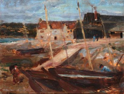 Jacques MATHEY (1883-1973) Chaloupes sardinières...