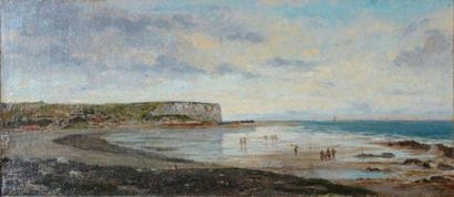 Attribué à Stanislas LEPINE (1835-1892) Plage...