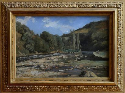 Gustave COLIN (1828-1910) Paysage des Pyrénées...