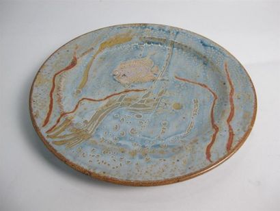 François DEBIEN (né en 1959). Assiette en...