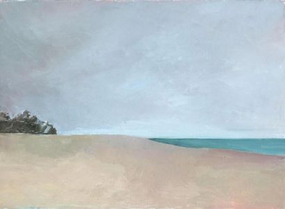 Denise ESTEBAN (1925-1986) Plage de la côte...
