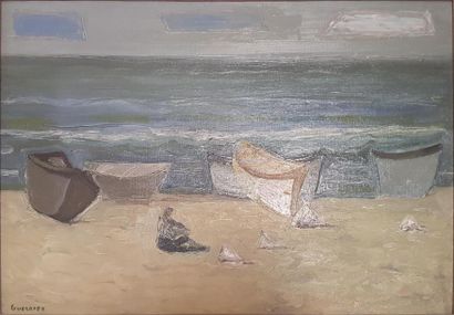 Raymond GUERRIER (1920-2002) Barques sur...