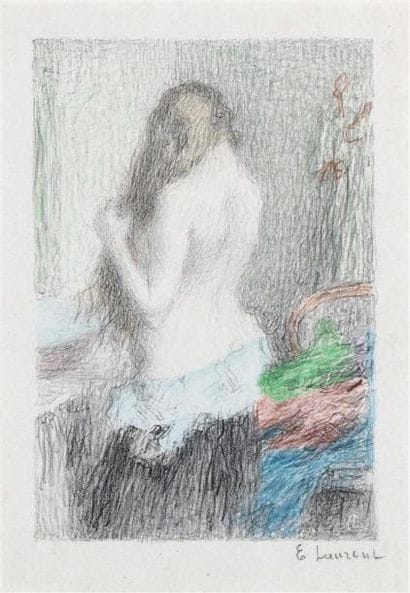 Ernest LAURENT (1859 1929)
Femme à sa toilette....