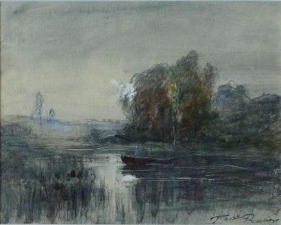 François-Auguste RAVIER (1814-1895) Barque...