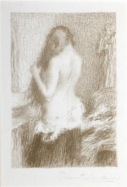 Ernest LAURENT (1859 1929) Femme à sa toilette....