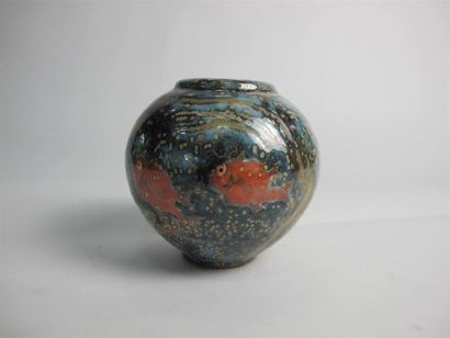 François DEBIEN (né en 1959). Vase ovoïde...