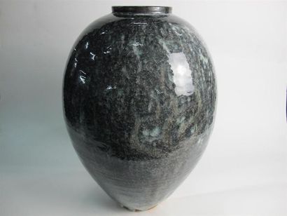 François DEBIEN (né en 1959). Vase ovoïde...