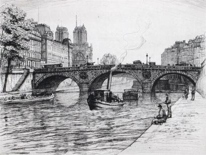 Caroline ARMINGTON (1875 1939) Le Pont Saint...