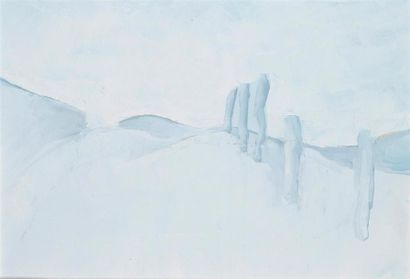 Denise ESTEBAN (1925-1986) Route bleue, 1973...