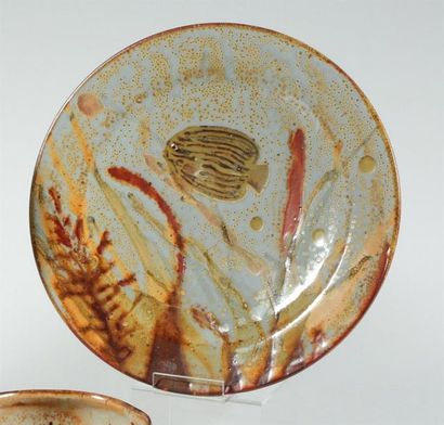 François DEBIEN (né en 1959). Assiette en...