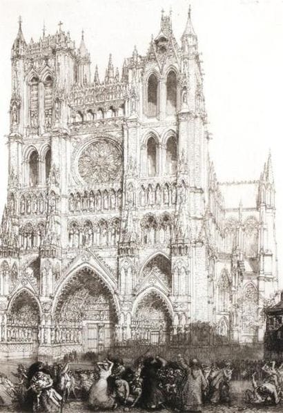 Auguste LEPERE (1849 1918)
Cathédrale d'Amiens....