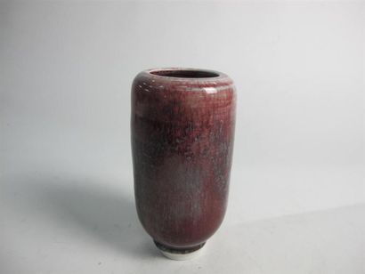 Brigitte LECANUET (née en 1949). Vase cylindrique...
