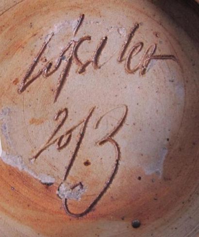 Yves LOISELET (né en 1957). Vase boule en...