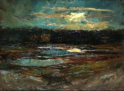 Joseph TREVOUX (1831-1905) Paysage au soleil...