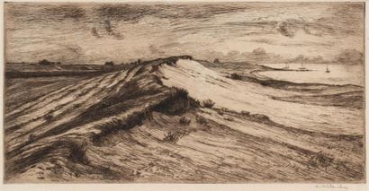 André DAUCHEZ (1870 1948) Paysage à la dune....