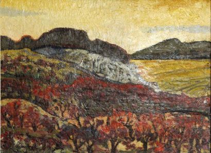 François LOMBARDI (1925-1996) Les Alpilles...