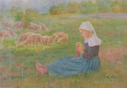 John-Lewis SHONBORN (1852-1931) 
Bergère...