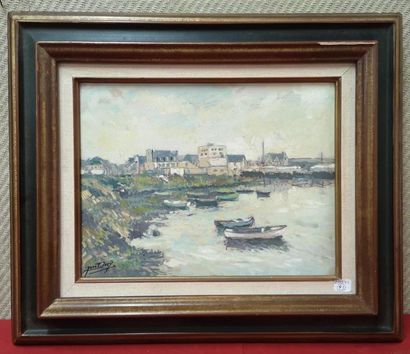 Yves DIEY (1892-1984). Côte à Audierne (Finistère)....