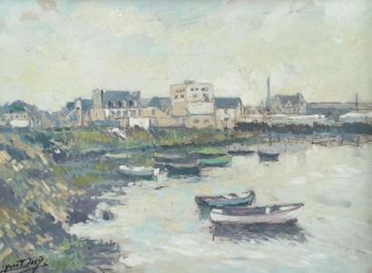 Yves DIEY (1892-1984). Côte à Audierne (Finistère)....