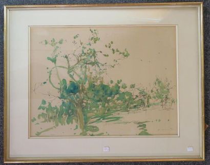Jean COMMERE. Paysage. Lithographie signée...