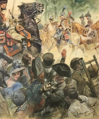Maurice Toussaint (1882-1974). Cavaliers...