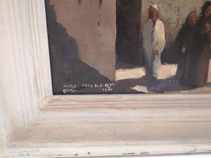 Jaro HILBERT. Personnages dans une rue du...