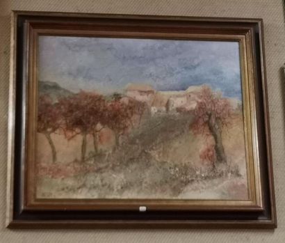 Jean GODIN (1943). Paysage de Provence. Huile...