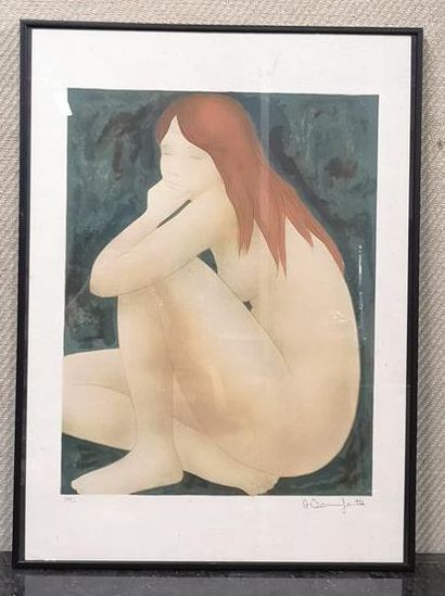 Alain BONNEFOIT (1937). Fille aux algues....