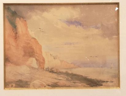 Jules DUPRÉ (1811-1889)? Falaises d'Etretat?....