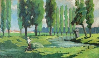 Anré Charles ROUSSEAU (1912-2005). Le marais...