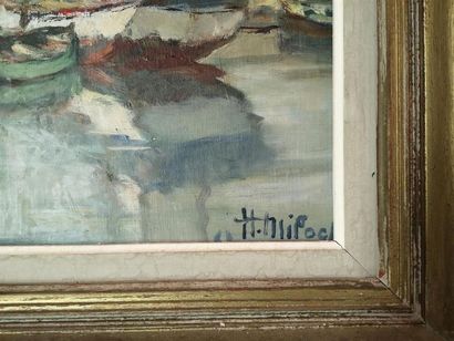 Henri MILOCH (1898-1979). Bateaux au port...