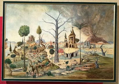 François GURBERT (1934-2014)
Paysage mythologique...
