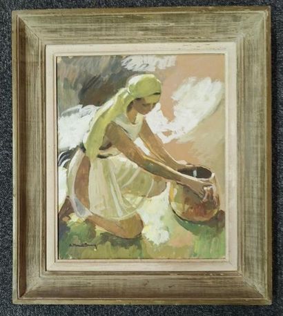 MERIEL-BUSSY André (1902-1984). Jeune fille...