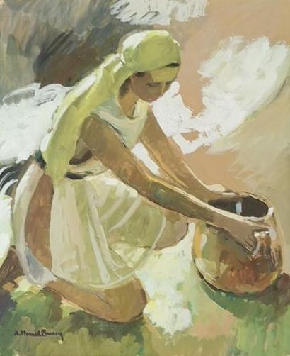 MERIEL-BUSSY André (1902-1984). Jeune fille...
