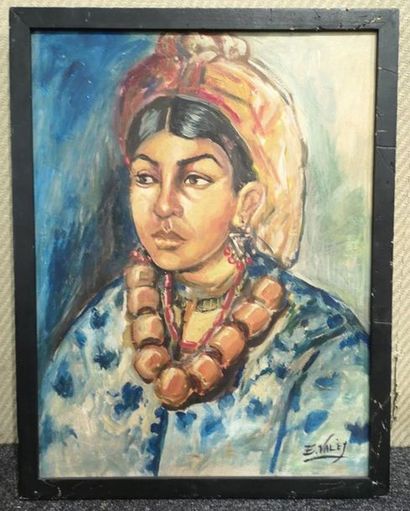 Edmond VALES (1918-2001)
Jeune fille du Maroc...