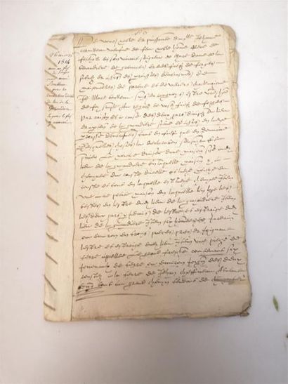 Ensemble de 43 documents des XVème au XIXème...