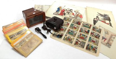 Stéréoscope, ensemble de vues stéréoscopiques,...