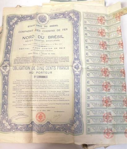 Petit lot de titres et emprunts anciens