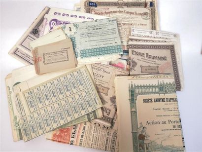 Petit lot de titres et emprunts anciens