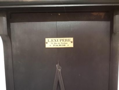 Balance pèse-personne en bois, plaque d'EXUPERE...