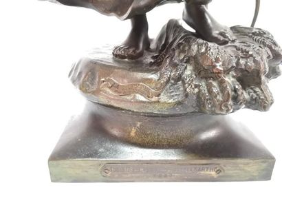 SCOTTE (d'ap.). La moisson. Grande statuette...