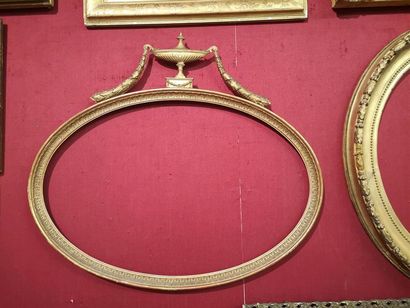 5 cadres dorés XIXème siècle - petits ac...