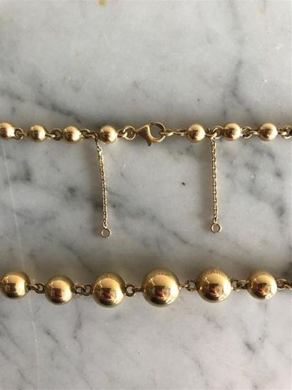 Collier dit marseillais de perles d'or en...