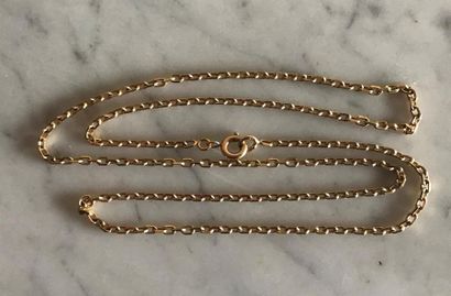 Chaîne en or maille forçat. 50 cm. 7,17 ...