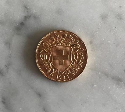 1 monnaie en or: 20 francs suisses