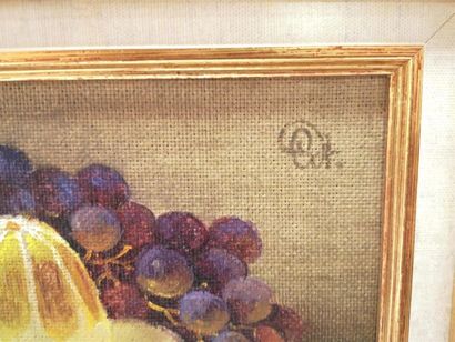 Ecole russe. Nature morte aux fruits. Paire...