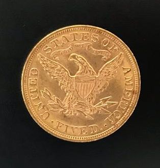 1 monnaie en or : 5 $ US 1902
