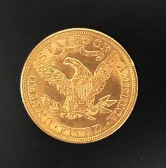 1 monnaie en or : 5 $ US 1907