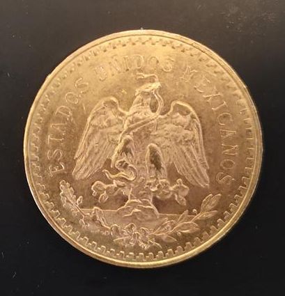 1 monnaie en or : 50 pesos Mexique 1821 -...