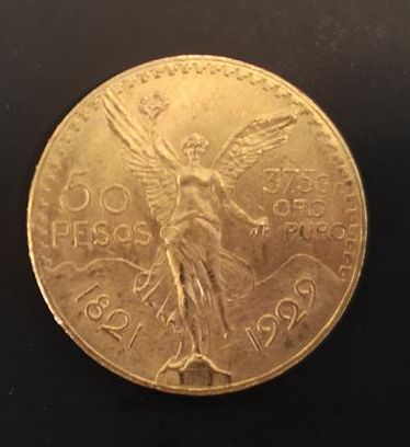 1 monnaie en or : 50 pesos Mexique 1821 -...
